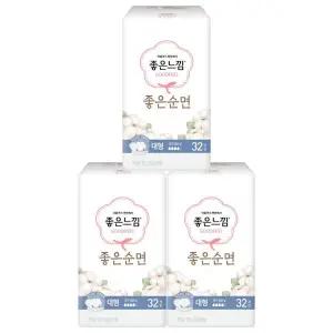 좋은느낌 생리대 대형 32매 X 3팩 좋은순면