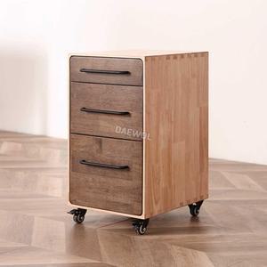 책상 수납장 테이블 서랍장 이동식 원목 바퀴 사물함