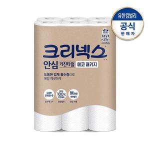 [크리넥스] 안심 키친타월 에코패키지 120매X12롤