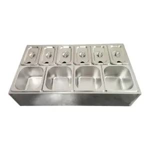 식당 셀프바 용 소형 밑반찬 플랫 46x195 식재료 용기 조직화 용이