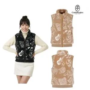 까스텔바작 여자 골프웨어 겨울 자카드 밍크 조끼 BGDWVT-704