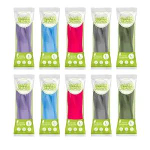 [순수데이] 100% 라텍스 고무장갑 대형 20켤레 5종 색상