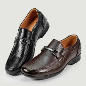 남자 캐주얼 로퍼 소가죽 구두 장식포인트 신사화 키높이 격식슈즈 (WFJ5OZ7)