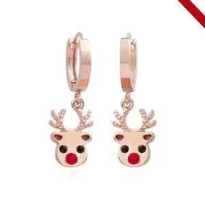 로즈 14K 귀걸이 원터치 여자 플라워 심플 (WFJ5A3Y)