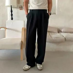 남자 핀턱 와이드 속기모 가을 하객룩 빅사이즈 슬랙스