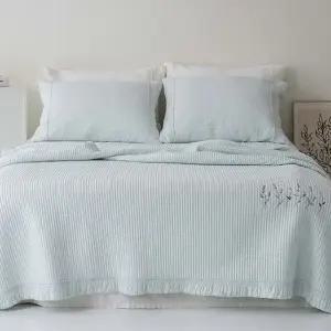 엘라 줄 스프레드 싱글 S 세트 민트 누빔 침대 패드 이불 (WFJ5QAR)