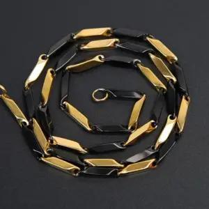 목걸이 체인 대나무 악세서리 블랙 골드 주얼리 (WFJ5TU8)