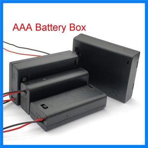 AAA 배터리 홀더 케이스 상자(ON/OFF 스위치 커버 포함 리드 포함) 2 3 4 슬롯 표준 배터리 컨테이너