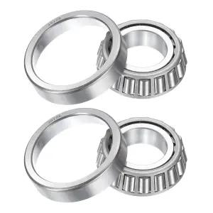 uxcell 2pcs 30206 테이퍼 롤러 베어링 콘 및 컵 30mm 보어 x 62mm OD 17.5mm 두께 크롬 스틸 세트 ABEC-3