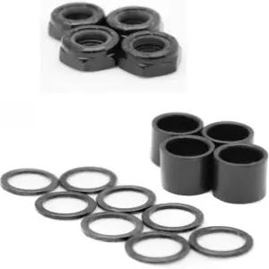 다임백 하드웨어 스케이트보드 트럭 속도 키트 액슬 와셔 / 너트 베어링 성능을 위한 스페이서