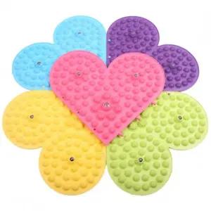 2P 발건강발 지압 매트 발판 발바닥 건강 판 하트발 색상랜덤 자석