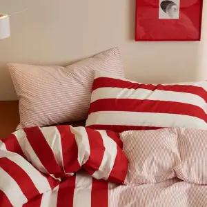 블랙 6종 매트리스커버 단품 스트라이프 베개 레드 세트 이불