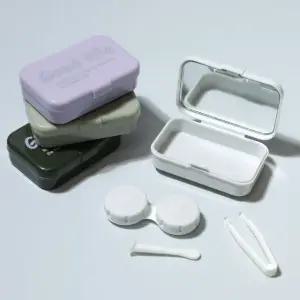 고품질 TOO 올인원 렌즈 케이스 보관함 렌즈집게 렌즈 캐릭터렌즈통 (WFJRMWX)