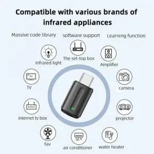 스마트 적외선 리모컨 C타입 IR 블래스터 스마트폰에 적합한 앱 제어 TV용 IR 미니 어댑터 신제품