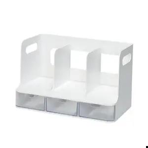 서류꽂이 시스맥스 올리오 3단 책꽂이 WH투명 280839 박스(4개입)