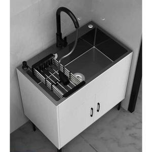 탕비실 싱크대 미니개수대 하부장 블랙싱글개수대 화이트50x40 세면대 씽크대 원룸