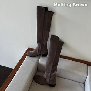 [멜팅브라운] 여성 캐주얼 스웨이드 니하이 롱부츠