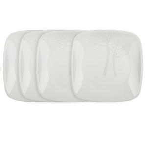 코렐  실버트리 사각소접시 4p