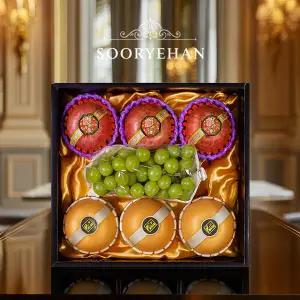 [지정일배송] 수려한 과일선물세트 한아름1호 3kg내외(사과3+배3+샤인머스켓1)