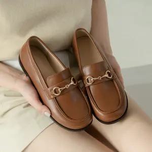 SOVO 그랑드 와이드 체인 로퍼 1cm