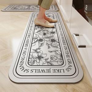 주방매트 발매트 유럽풍 미끄럼방지 무늬 침대 규조토 미니 특대형 와니야마상 panda