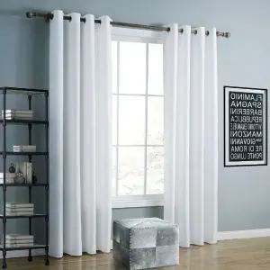 고품질 암막커튼 2장세트 140x224cm 화이트 가리개 겨울 방풍 자외선차단 가리개 (WFHS2J7)