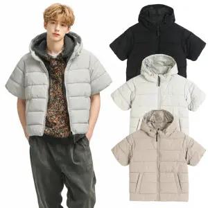 WS587 다운라이크 반팔후드 경량패딩