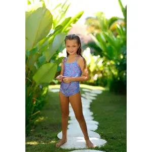 [르망고] Snow white Sky blue_Girl (2220) 초등 여아수영복 생존수영 키즈 어린이 주니어 래쉬가드 실내수영복