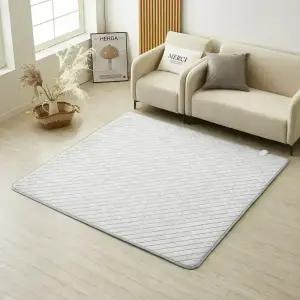 눕자 카본 탄소매트 전기요장판 소프트극세사 그레이 라지킹 180X200