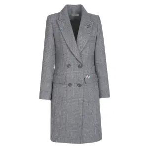 여성 글렌체크 포인트 겨울 정장 울코트