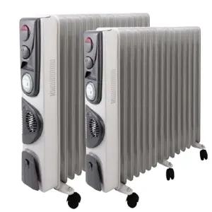 3.2KW/12평 15핀 온풍 타이머 공장 현장 공업용 산업용 화장실 대형 라디에이터/히터