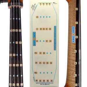 [미국배송] 첼로를 위한 환상적인 핑거 가이드 - 현악기를 음악 액세서리 모든 음을 배우기 핑거보드 및 프렛보드 스티커 첼로 연주 배우기 4/4 사이즈