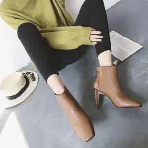 스웨이드 사각코 앵클부츠 부티힐 WFHQF87