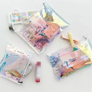 홀로그램 파우치 반짝이는 클리어 멀티 파우치 (WFJPR61)