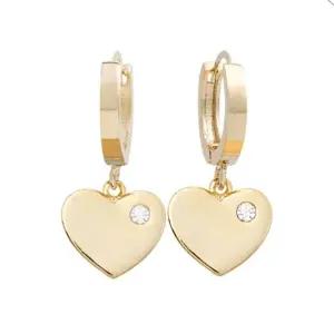 14K 귀걸이 금 여자 에버 원터치 금침 큐빅 (WFJ5A3U)