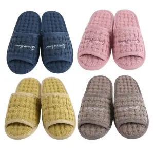 고품질 부드러운 실내 거실화 순면 슬리퍼 편안한 실내화 집안용 (WFJQG2P)