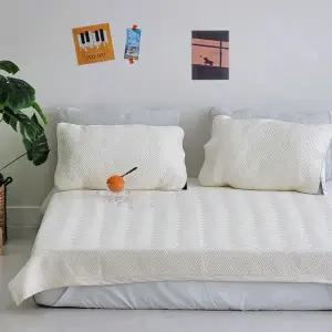 투투 선염 냉감 3중직 밴딩 카페트 패드 싱글 S 세트 베이지 여름 침구 (WFJ5QC8)