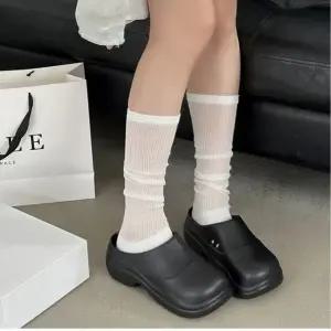 여성용 아쿠아 슈즈 키높이 스퀘어토 EVA 플랫폼 패셔너블 스포츠화 (WFJ5TPX)