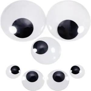 DIY 공예 스크랩북 장식용 TOAOB 10pcs 대형 구글리 윙윙거리는 눈 2인치 3인치 4인치 6인치 자이언트 블랙