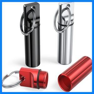 1 Pcs 미니 휴대용 알약 상자 키 체인 알루미늄 합금 알약 주최자 케이스 컨테이너 방수 금속 알약 홀더 의