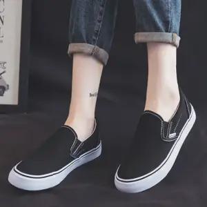 추천템 남녀공용 신상 캔버스 스니커즈 슬립온 블랙 225-270mm 체커보드