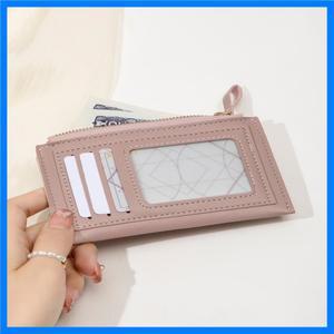 세련된 초박형 여성용 카드 가방 심플 미니 컴팩트 PU 가죽 신용 카드 지갑 휴대용 짧은 멀티 슬롯 제로 지