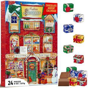 마들레인 초콜릿 어드벤트 캘린더, 프리미엄 밀크 24개 포함 - 8온스(227그램)