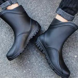 웨스턴 슬림 레인부츠 웨이브 작업화 남성신발 장화