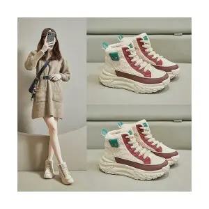 키체샵 여성 하이탑 겨울 기모 학생 키높이 스포츠 보온 캐주얼 HO4