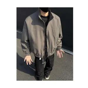 키체샵 남성 바람막이 점퍼 빈티지 항공 봄 가을 스탠드카라 야구복 야상 상의 HO3