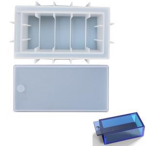 도미노 박스 뚜껑 에폭시 수지 몰드 유연한 실리콘 체스 조직 냅킨 보관 케이스  캐스팅 도구