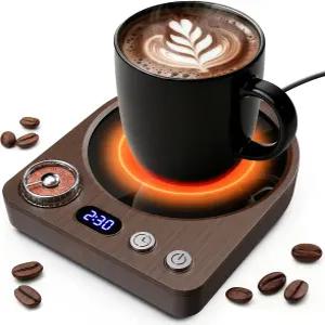 MQFORU 레트로 커피 머그 워머 9가지 온도 설정과 0.5-9H 타이머를 갖춘 36W 고속 난방 자동 차단 및