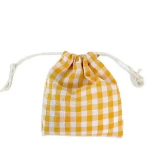 체크 무지 비닐 파우치 옐로우 복조리 다용도 수납 가방 (WFJ6UY4)