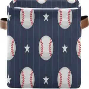 손잡이가 있는 직사각형 보관함 농구공 스포츠 바구니 - 장난감 애완동물 방 옷장용 세탁